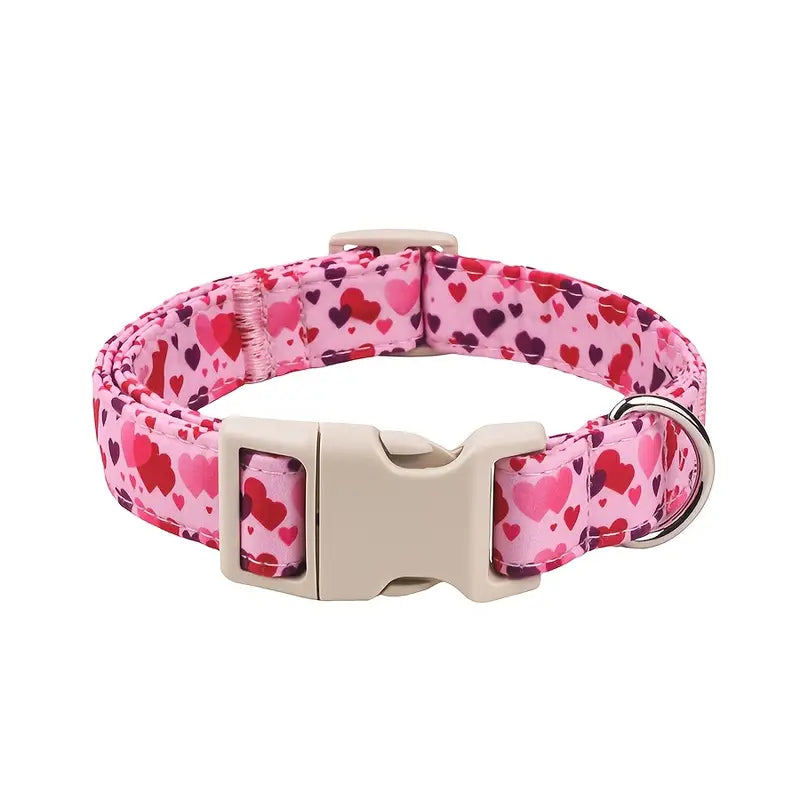 Kalp Desenli Ayarlanabilir Köpek Tasması