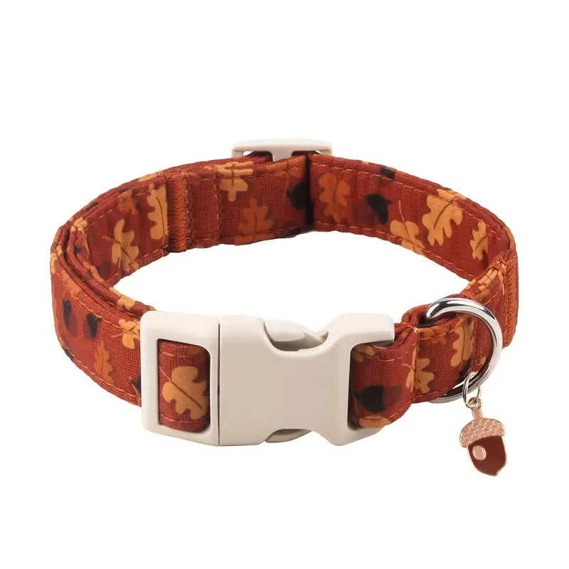 Sonbahar Temalı Ayarlanabilir Köpek Tasması