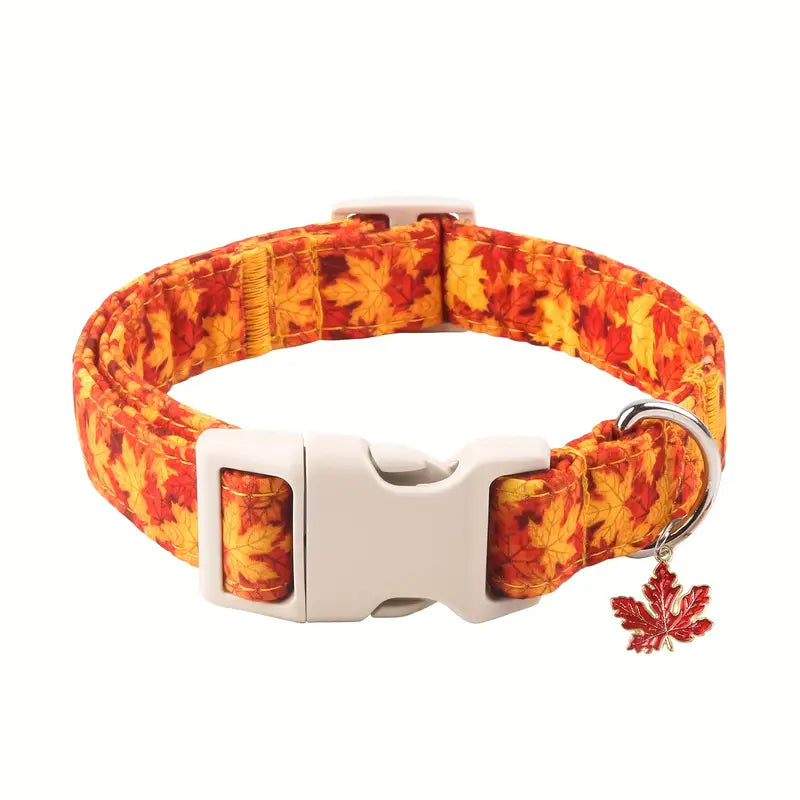 Sonbahar Temalı Ayarlanabilir Köpek Tasması