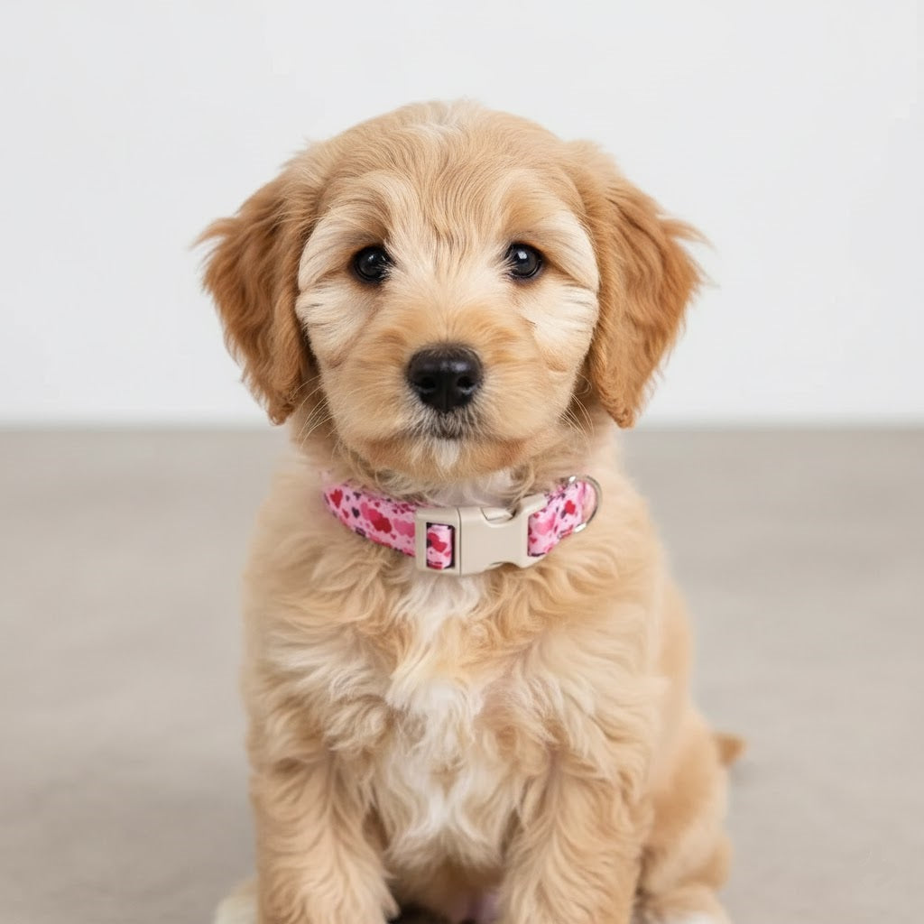 Kalp Desenli Ayarlanabilir Köpek Tasması